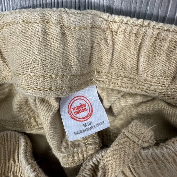 Wonder Nation Kids Tan Elastic Waist Pants Size M Drawstring Play School Casual - Picture 4 of 5